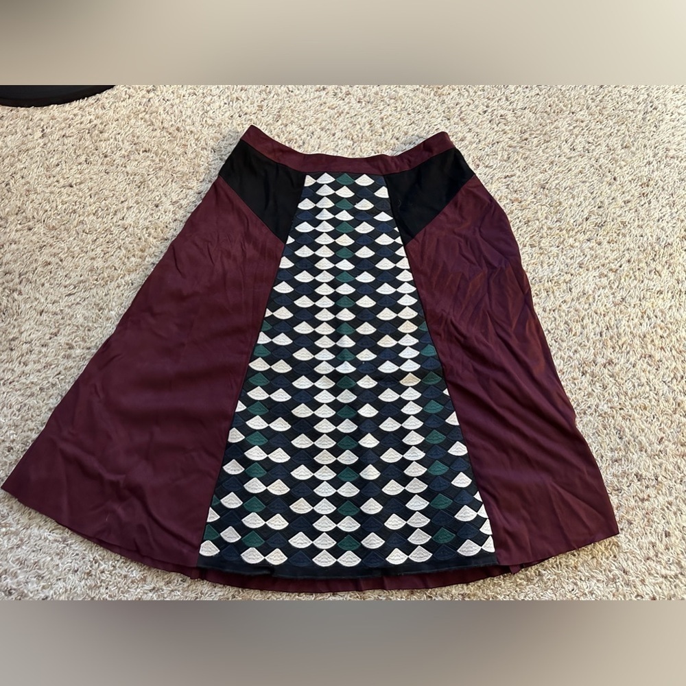 Allison Collection New York Women’s Multi Patterned Midi Skirt Size Medium - Picture 1 of 6